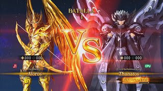 Aioros De Sagitario Armadura Divina vs Thanatos Dios De La Muerte  Latino [upl. by Atirys826]