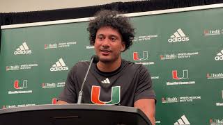 Miami Hurricanes LB Francisco Mauigoa postVirginia [upl. by Smart]