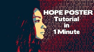 Hope Poster Effect Tutorial Using GIMP in 1 minute [upl. by Winnick]