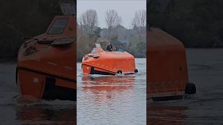 Enclosed Lifeboat On The River Thames  lifeboat Thames riverthames boat boating [upl. by Hen]