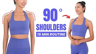 Get Perfect 90° Shoulders in a Week  Standing Workout No Repeat No Equipment [upl. by Anom]