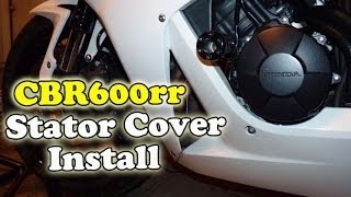 CBR600rr Alternator Cover Install  20072012 Honda CBR600rr  Stator Cover Installation [upl. by Nahraf446]