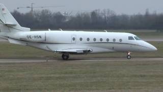 Gulfstream G200 at Lyon Bron LYNLFLY [upl. by Caputo]