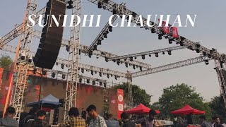 SUNIDHI CHAUHAN IN MECCA HINDU COLLEGE ANNUAL FEST ❤️  viral sunidhichauhansidhumoosewala [upl. by Enelhtak]