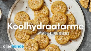 Koolhydraatarme amandelkokoskoekjes  Recept  Allerhande [upl. by Ahsocin]