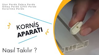 Korniş Aparatı ile Kornişe Perde Montajı Zebra Stor Çiftli Perde ve Dikey İçin [upl. by Gery470]