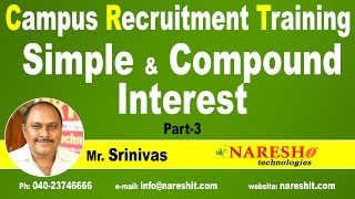 Simple and Compound Interest Part 3  CRT Training [upl. by Sirmons292]