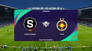 Sparta Praha vs FCSB 06082024 UEFA Champions League PES 2021 [upl. by Antipas]