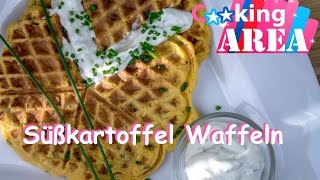 SÜßKARTOFFEL WAFFELN  Schnell amp Einfach Selber Machen  CookingAREA  Rezepte amp Tipps [upl. by Raamal]