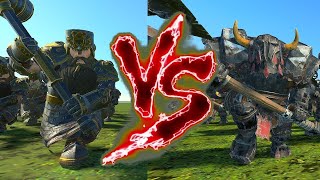 Black Orcs VS Hammerers Grudge Settlers Total War Warhammer 3 [upl. by Ecnerrot145]