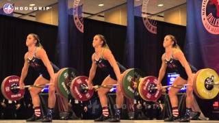 Mattie Rogers 69  95kg98kg100kg Snatches  2015 USAW Nationals [upl. by Sato]