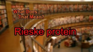 What does Rieske protein mean [upl. by Eduam]