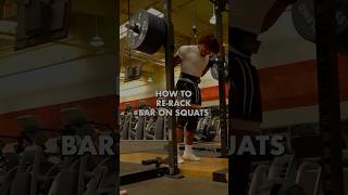 How to re rack bar on squat  gym safety shorts [upl. by Nerra]