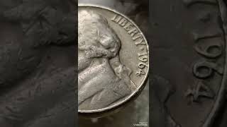 90K amp Ultra Rare 1964 Jefferson nickel Five centsErrorjeffersonnickelcoinsmoney [upl. by Bernardi874]