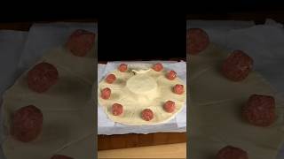 ASMR  Camembert puff pastry and beef meatballs  Shorts [upl. by Jarus733]