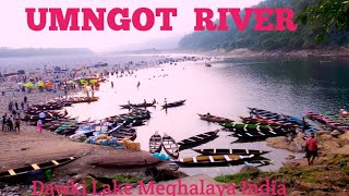 Umngot River Dawki LakeDawki RiverMeghalaya Northeast IndiaShillong tourist places [upl. by Barncard]