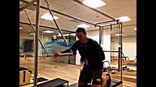 Corrective Exercise Serratus Anterior Activation on Pilates Cadillac [upl. by Eejan]