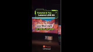 Tes amp Tutorial Monitor Lenovo L24i4A FHD IPS lenovo monitor 24inch lenovoofficialshopee shorts [upl. by Lowry545]