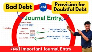 Bad Debts and Provision for Doubtful Debts  Most Important Journal Entry amp Final Account Adjustment [upl. by Morton]