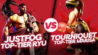 SF6 ▰ Justfog Ryu vs Tourniquet Marisa ▰ Street Fighter 6 Top Tier Gameplay [upl. by Daggett]