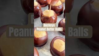 No baking required only enjoyment Our Buckeye Peanut Butter Balls are easy amp delicious shorts [upl. by Ramedlab]