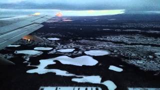 Alaska Flight 50  Barrow to Anchorage  737400C  Landing and Taxi [upl. by Towrey]