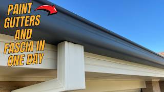 how to paint gutters and fascia  DIY [upl. by Ellennahs]