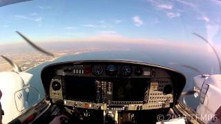 HD GoPro DA42  ILS 05 then circletoland RWY 23 Hyères Toulon LFTH [upl. by Braeunig22]