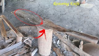 Easy and Fast Knife Restoration In The Rural Village [upl. by Cagle669]