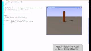 POVRay Tutorial Einen Baum erstellen  Create a tree [upl. by Neelyt957]