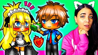 His Maid For A Month 💸💔 Gacha Life Mini Movie Love Story Reaction [upl. by Kessia177]