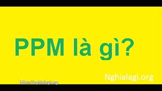 Ppm là gì Những ý nghĩa của Ppm  Nghialagiorg [upl. by Estella119]