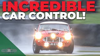 Classic Austin Healey thrown to wild drifts at Goodwood [upl. by Jaimie]