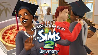 THE UGLIEST GRADUATION EVER 😭 The Sims 2 University LP SEASON 2 9 [upl. by Lucie]