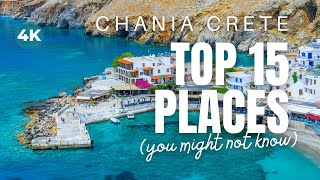 CRETE TOP 15 Places You Might NOT Know in CHANIA GREECE Travel Video 4K [upl. by Yehsa]