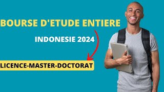 Bourse detude totale en Indonesie LICENCEMASTERDOCTORAT Comment postuler Ne manque pas [upl. by Justus]