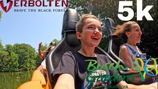 Verbolten OnRide Reaction 5k FIRST RIDE REACTION Bush Gardens Williamsburg 2024 [upl. by Ikcir442]