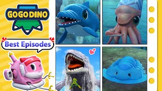 Best Sea Animals  More  Ophthalmosaurus Orthoceras Trilobite  GOGODINO Best Episodes  Dinosaur [upl. by Nirol]