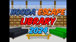 Hooda Escape Library 2024  Walkthrough  Hints  Cheats [upl. by Eelyahs]