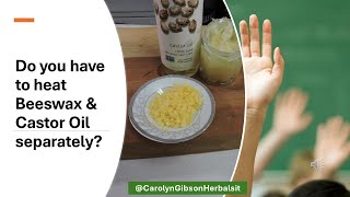 Heating Castor Oil amp Beeswax Together for nonpetroleum Jelly amp Vicks Salve [upl. by Edrea]