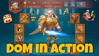 Lords Mobile  Lets see how DOM account is strong Holding a lot of rallies in a row on chaos arena [upl. by Noval]