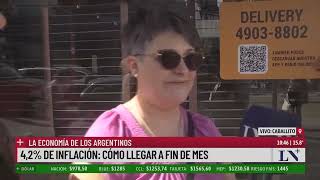 42 de inflación cómo llegar a fin de mes la economía de los argentinos [upl. by Lewendal804]