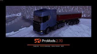 Euro Truck Sim 2 Kirkenes Quarry Road at Winter [upl. by Morentz]