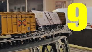 HO Scale Derailment and Fails Part 9 [upl. by Nannerb364]