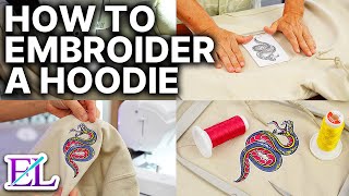 How to Embroider a Hoodie with an Embroidery Machine  Embroidery for Beginners [upl. by Nylleoj]