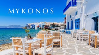 MYKONOS ISLAND Greece  Highlights capital beach clubs kite surf amp sunsets [upl. by Aelyk]