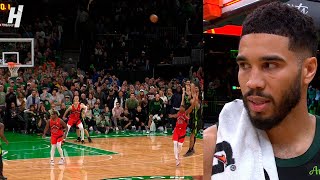 Jayson Tatum Reacts to his GAME WINNER vs Raptors Full Postgame Interview [upl. by Anitap]