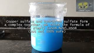 hydrazine sulfate preparationChemPlayer [upl. by Eneri735]