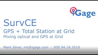 SurvCE Mixing Total Station and GPS Observations at Grid [upl. by Annawaj835]