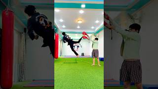 Taekwondo jackknife kickshortvideo youtube flip new viralvideo trending shorst ytshorts [upl. by Dobb]